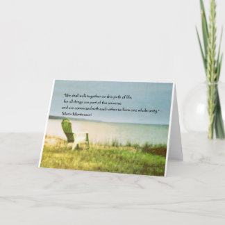 montessori beach scene quote card
