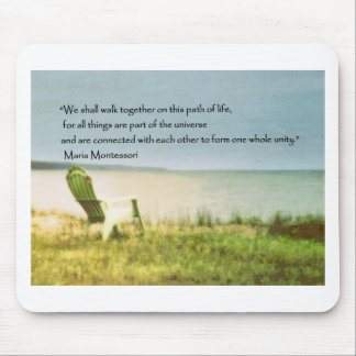 montessori beach scene quote mouse mat