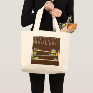 Montessori For Teacher Montessori Education  Large Tote Bag