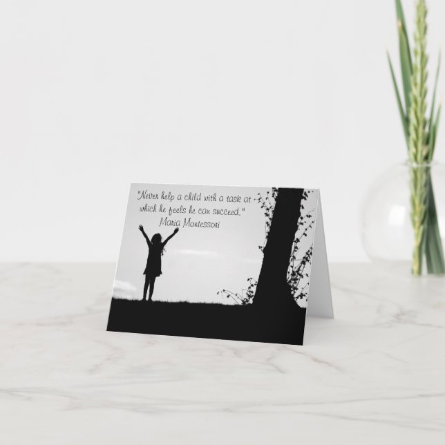Montessori quote helping children card (Front)
