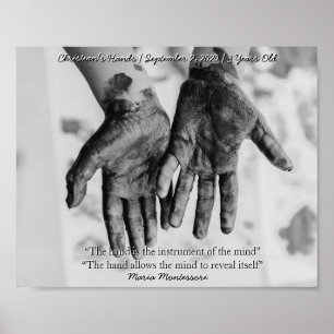 Montessori Sensorial Hands Quote Keepsake Poster