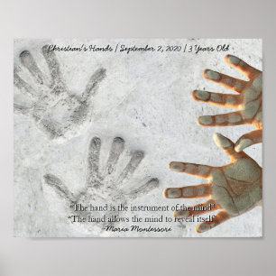 Montessori Sensorial Hands Quote Keepsake Poster