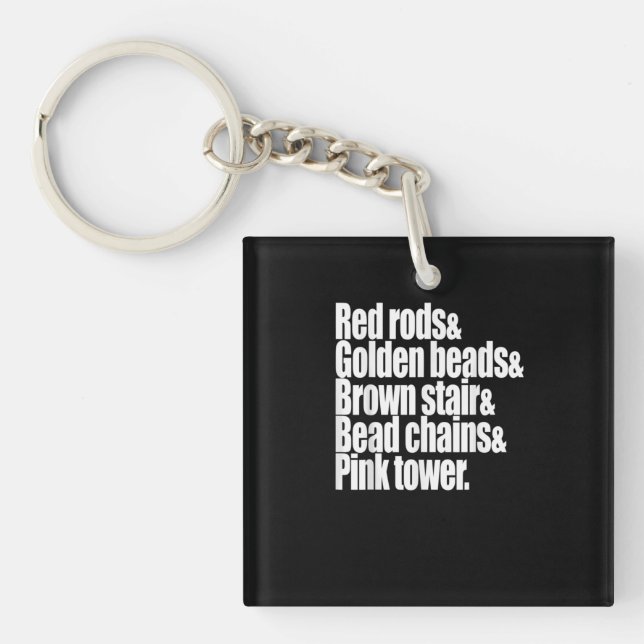 Montessori Teacher Key Ring (Front)