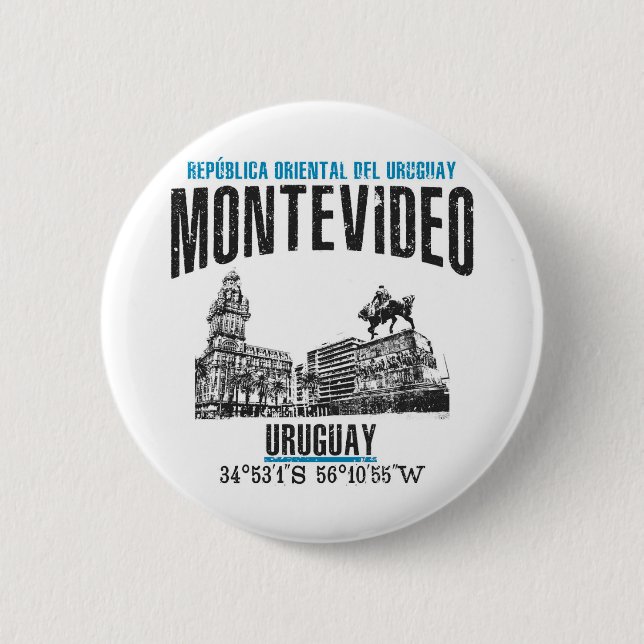 Montevideo 6 Cm Round Badge (Front)