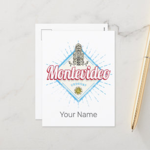 Montevideo City Uruguay Palacio Salvo Souvenir Holiday Postcard