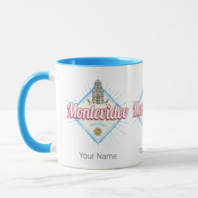 Montevideo City Uruguay Palacio Salvo Souvenir Mug (Left)