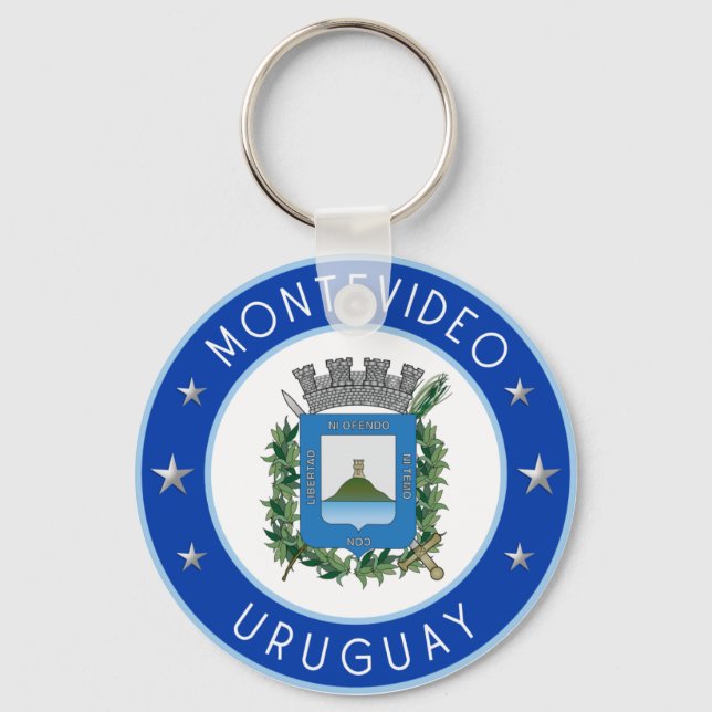 Montevideo Coat Of Arms Key Ring (Front)