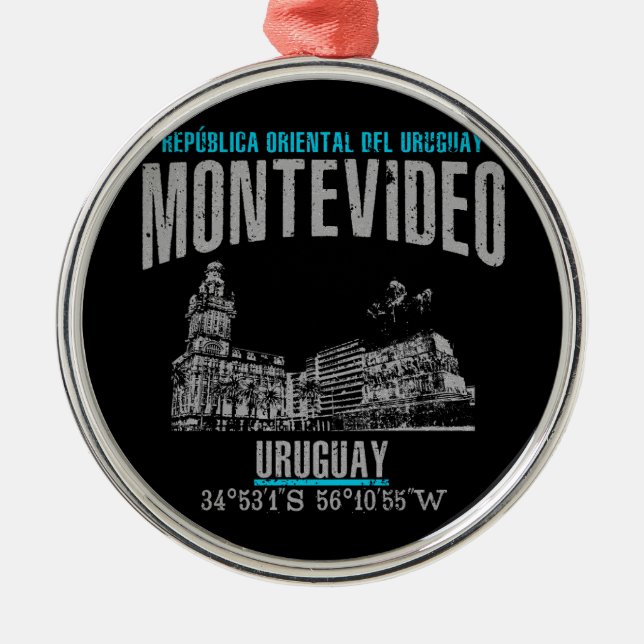 Montevideo Metal Tree Decoration (Front)