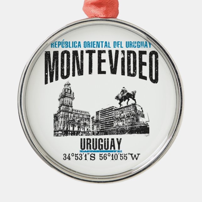 Montevideo Metal Tree Decoration (Front)