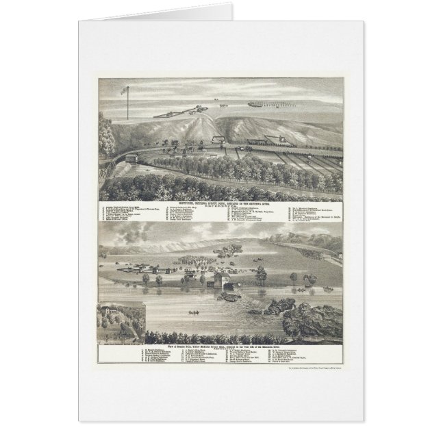 Montevideo, MN Panoramic Map - 1874 (Front)