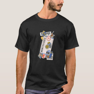 Montevideo Uruguay Boarding Pass Aeroplane Ticket T-Shirt