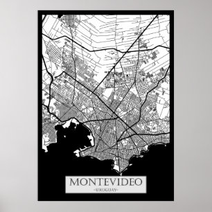 Montevideo Uruguay City Map Poster