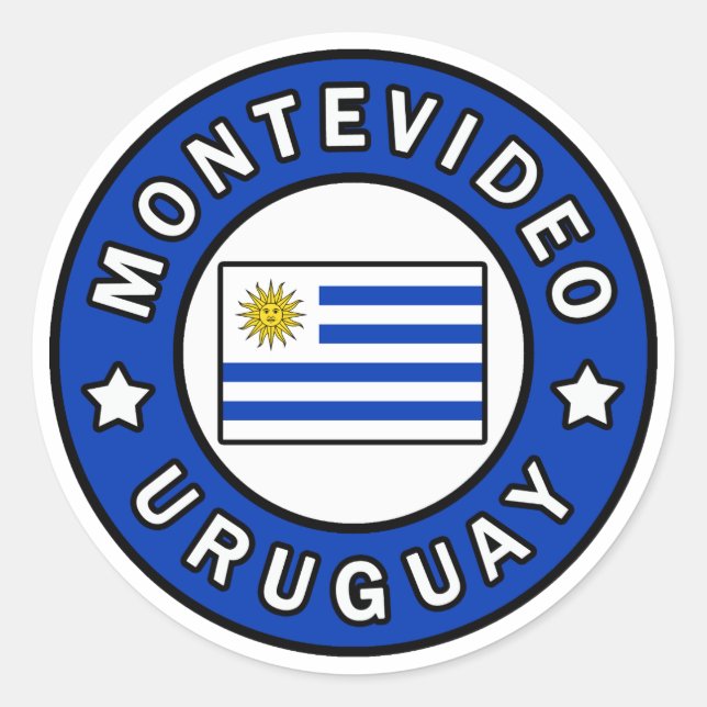 Montevideo Uruguay Classic Round Sticker (Front)