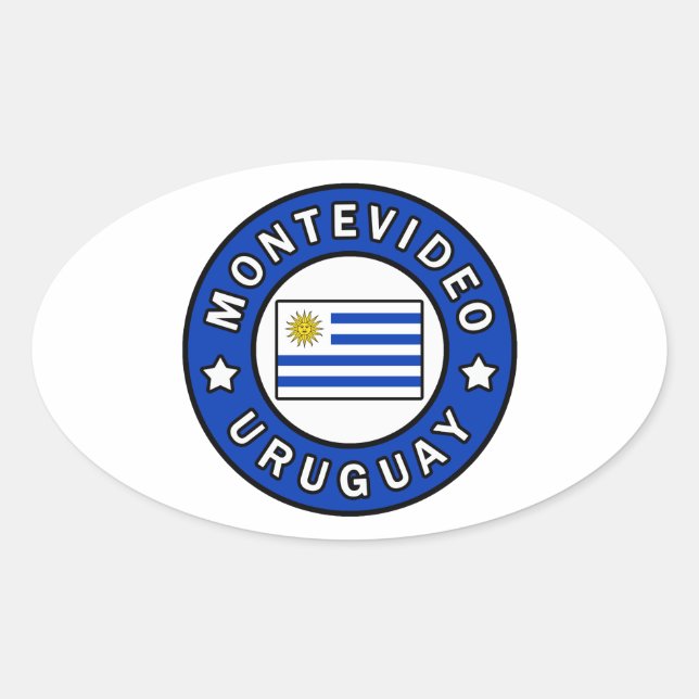 Montevideo Uruguay Oval Sticker (Front)