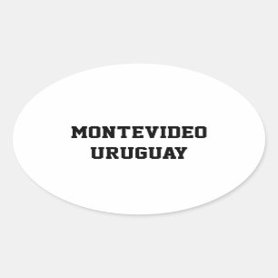Montevideo Uruguay oval stickers