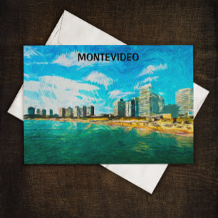Montevideo Uruguay Painting View Postcard