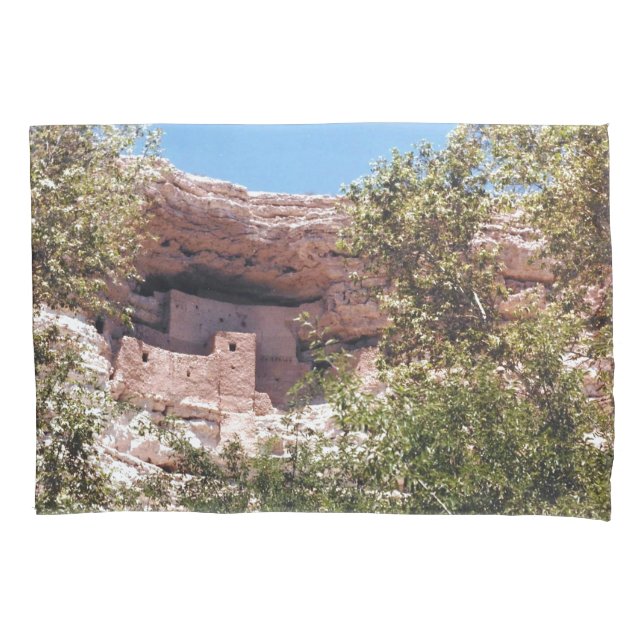 Montezuma Castle National Monument Cliff Dwellings Pillowcase (Front-Left)