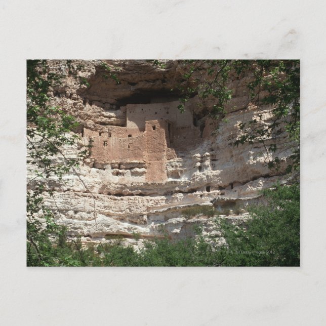 'Montezuma castle Pueblo Village Indian Ruins, Postcard (Front)