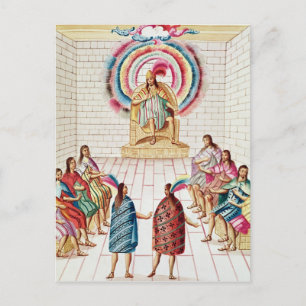 Montezuma II and his Council Postcard