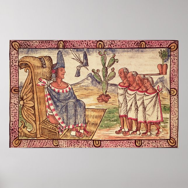 Montezuma II  and his envoys  Spanish Poster (Front)