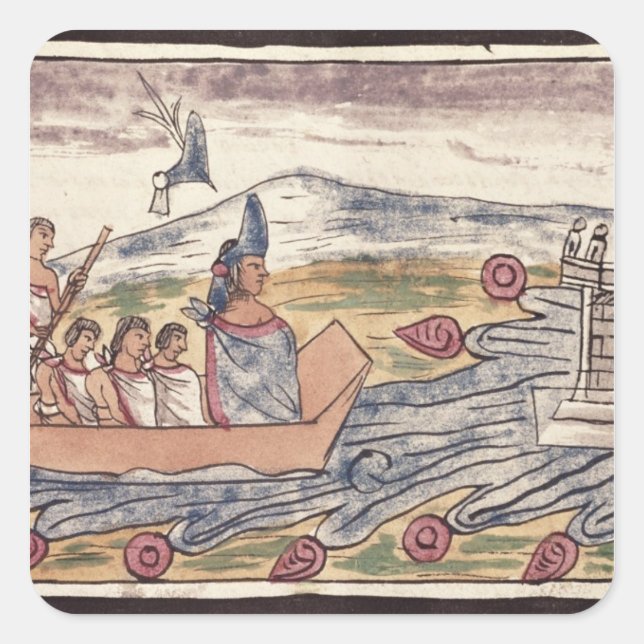 Montezuma II  leaving rapidly after hearing Square Sticker (Front)