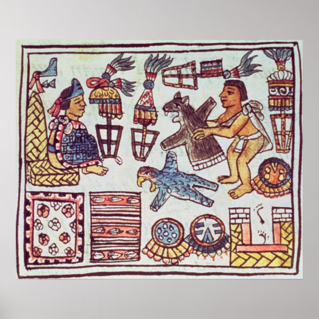 Montezuma II  receiving tributes Poster (Front)