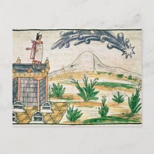 Montezuma II watching a comet, 1579 Postcard
