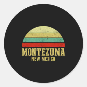 Montezuma New Mexico Vintage Retro Sunset  Classic Round Sticker