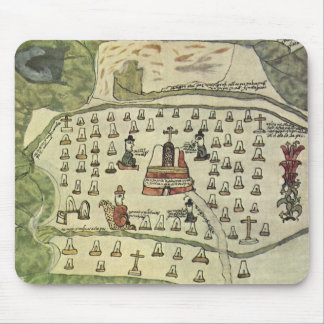 Montezuma's Aztec Empire, Antique World Map, 1577 Mouse Mat