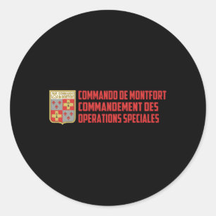 Montfort Comdo French Special Force Military Classic Round Sticker