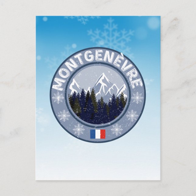 Montgenèvre Ski resort Postcard (Front)