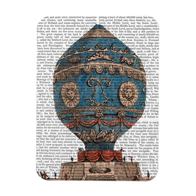 Montgolfier Aerostatique Hot Air Balloon Magnet (Vertical)