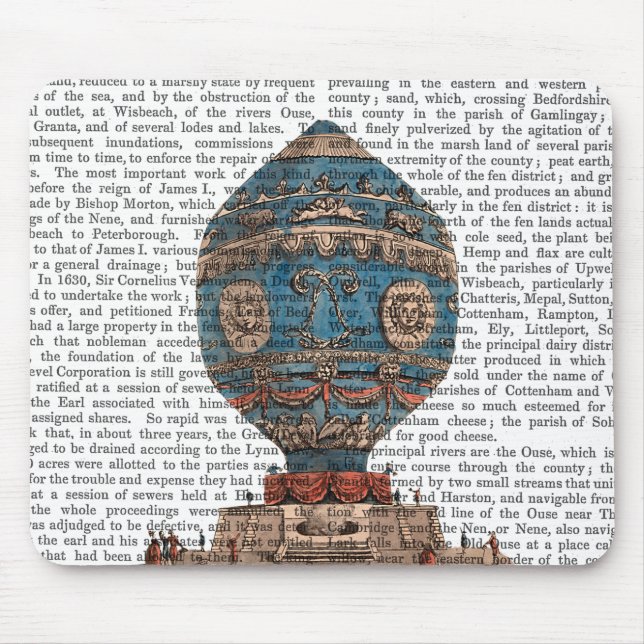 Montgolfier Aerostatique Hot Air Balloon Mouse Mat (Front)