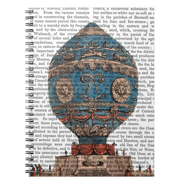 Montgolfier Aerostatique Hot Air Balloon Notebook (Front)