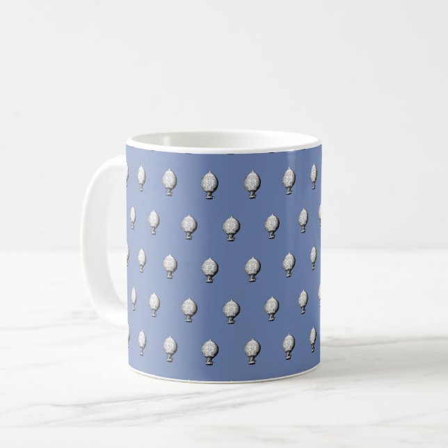 Montgolfier Vintage Hot Air Balloon Pattern Coffee Mug (Front Left)