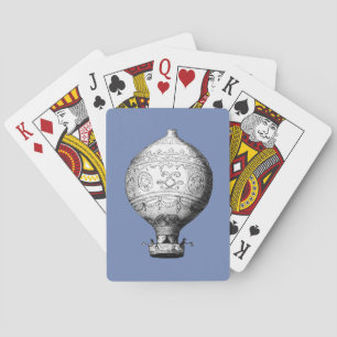 Montgolfier Vintage Hot Air Balloon Playing Cards