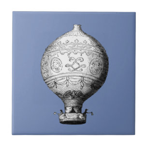 Montgolfier Vintage Hot Air Balloon Tile