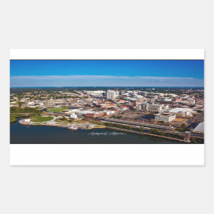 Montgomery, Alabama aerial view, Rectangular Sticker
