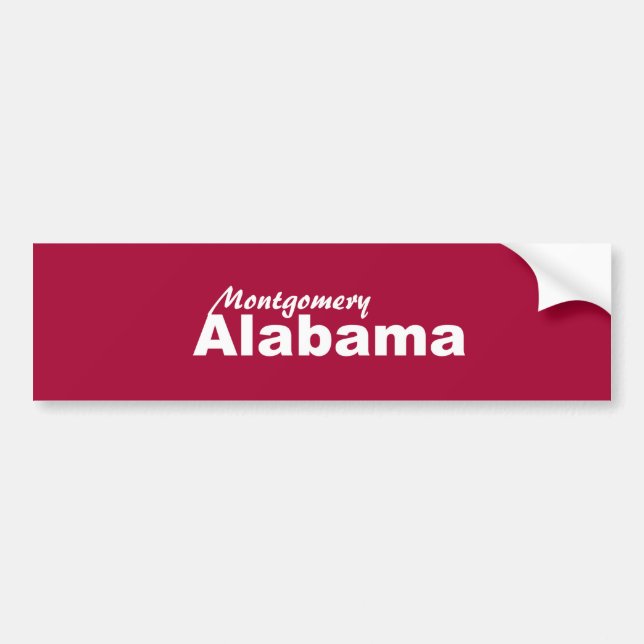Montgomery, Alabama Bumper Sticker (Front)