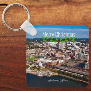 Montgomery, Alabama Chistmas greetings Key Ring