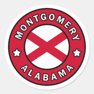Montgomery Alabama Classic Round Sticker