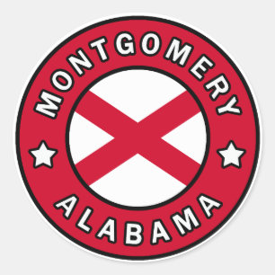 Montgomery Alabama Classic Round Sticker