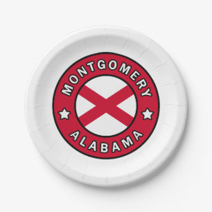 Montgomery Alabama Paper Plate