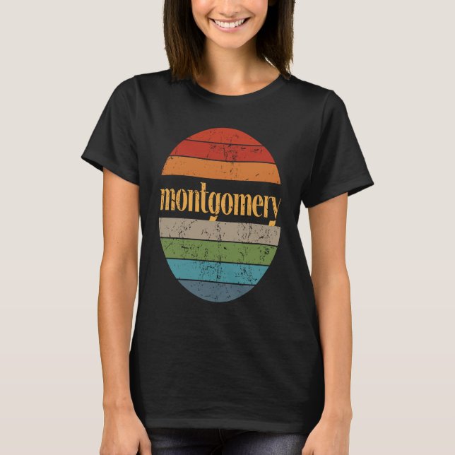 Montgomery Alabama  Quality Sunset 3 Distressed T-Shirt (Front)
