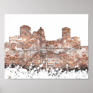 MONTGOMERY, ALABAMA SKYLINE - Poster