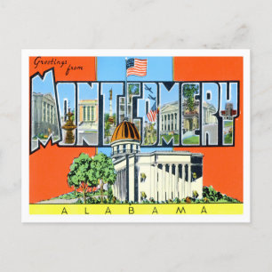 Montgomery, Alabama Vintage Big Letters Postcard