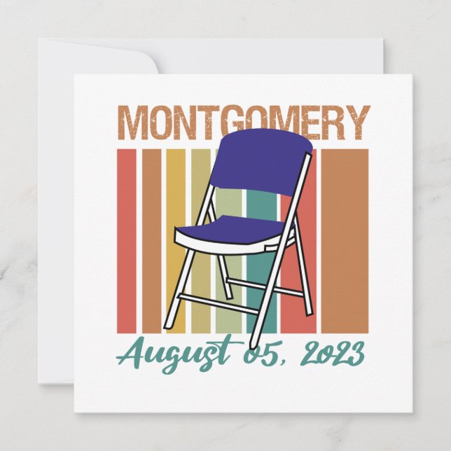 Montgomery Brawl Folding Chair August 5 2023 Holiday Card (Front)