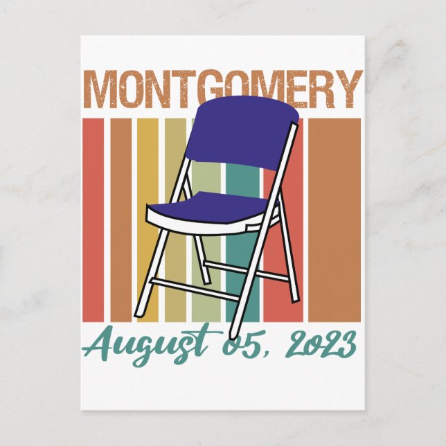 Montgomery Brawl Folding Chair August 5 2023 Postcard (Front)