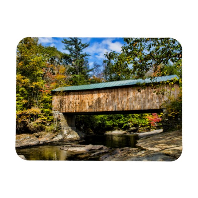 Montgomery Covered Bridge with fall foliage Magnet (Horizontal)