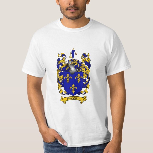 Montgomery Family Crest - Montgomery Coat of Arms T-Shirt (Front)